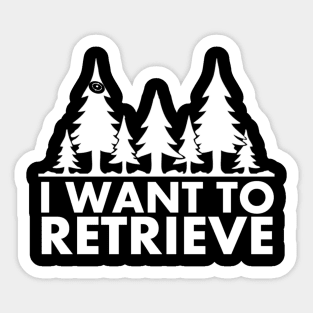 I Want to Retrieve X-Files and Disc Golf Frisbee Parody Sticker